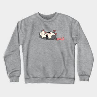 Playing Possum: Opossum Faking Death Crewneck Sweatshirt